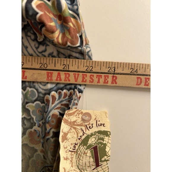 NWT One World Boho Green Top Sz 2X Tunic Artsy Rhinestones Whimsy - Picture 7 of 9